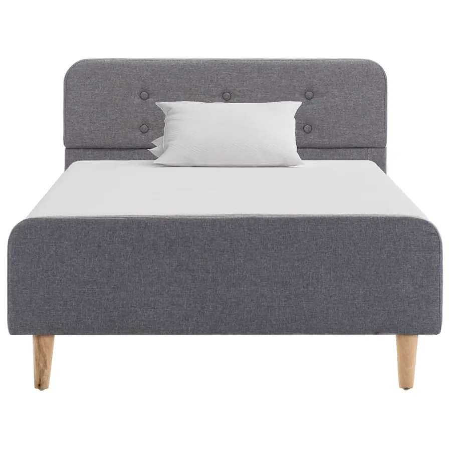 Cadre de lit Gris clair Tissu 100 x 200 cm - 3