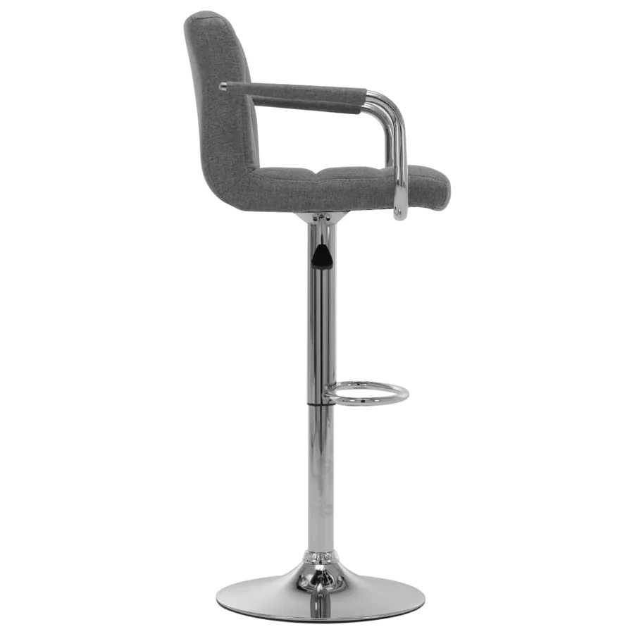 Tabouret de bar Gris clair Tissu - 3