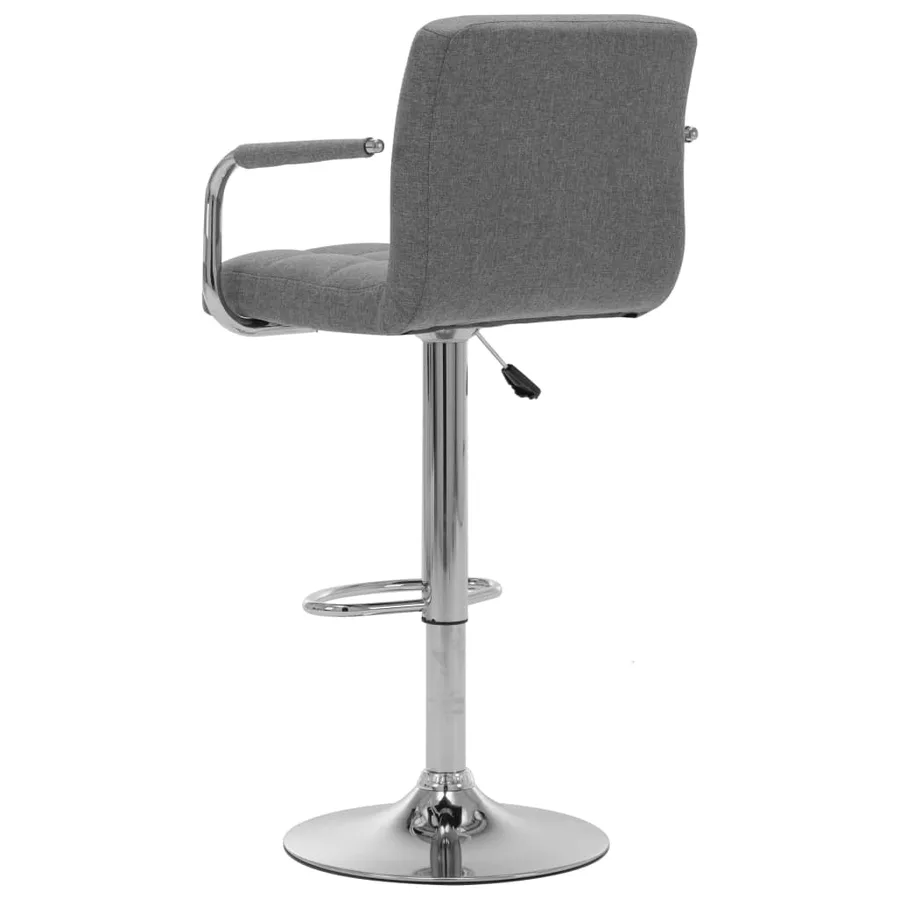 Tabouret de bar Gris clair Tissu - 4