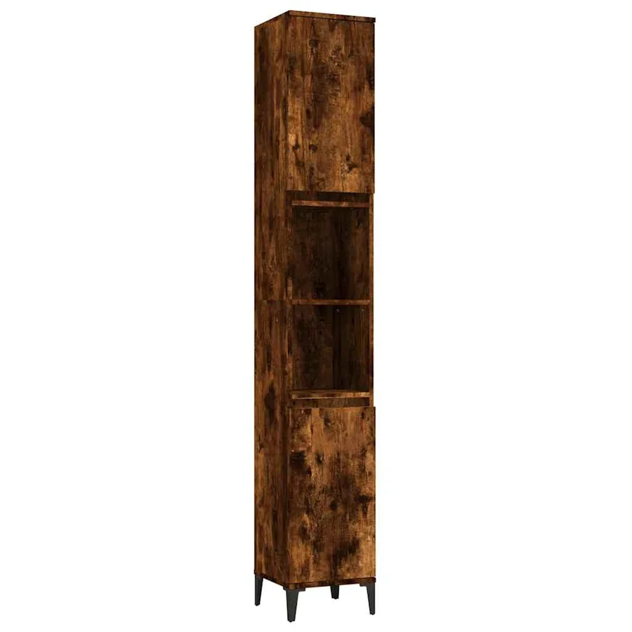 Ensemble de meubles de salle de bain 3 pcs Chêne fumé - 6