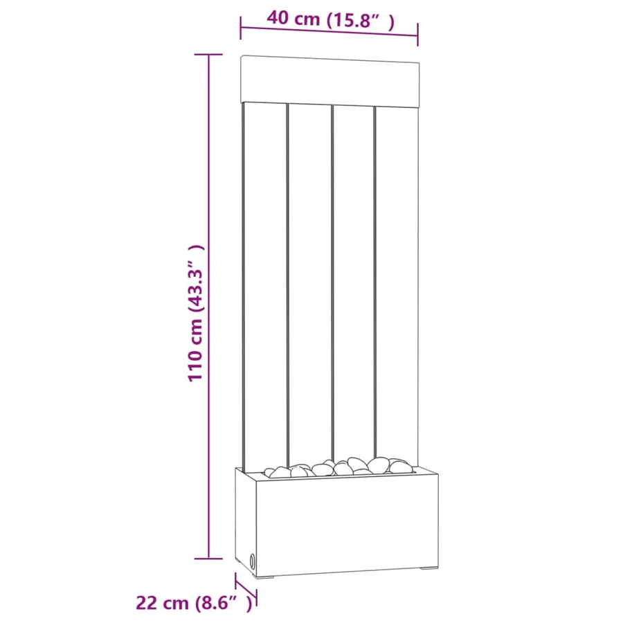 Colonne à bulles avec LED RVB Inox et acrylique 110 cm - 12