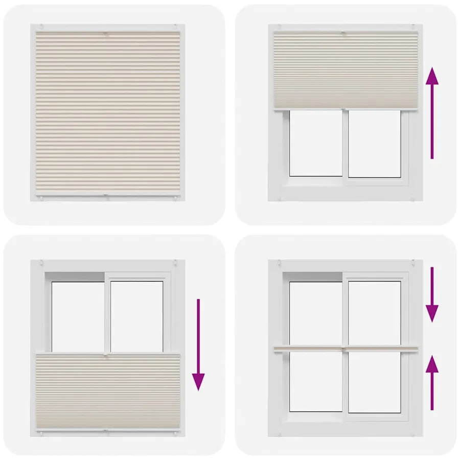 Store plissé 110x125 cm Crème - 6