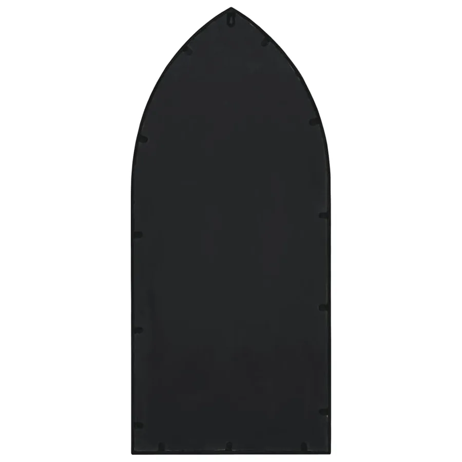 Miroir de jardin Noir 100x45 cm Fer pour utilisation extérieure - 4