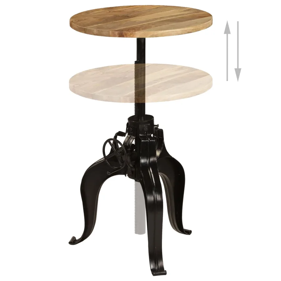Table de bar Bois de manguier massif 60 x (76-110) cm - 3