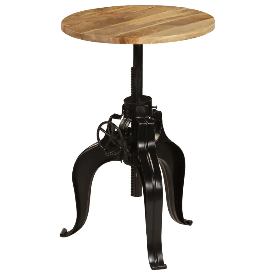 Table de bar Bois de manguier massif 60 x (76-110) cm - 5