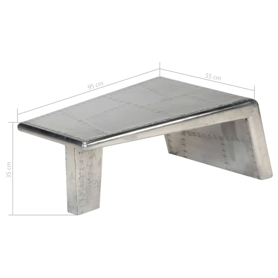 Table basse Aviator Style d'avion vintage Aluminium - 18