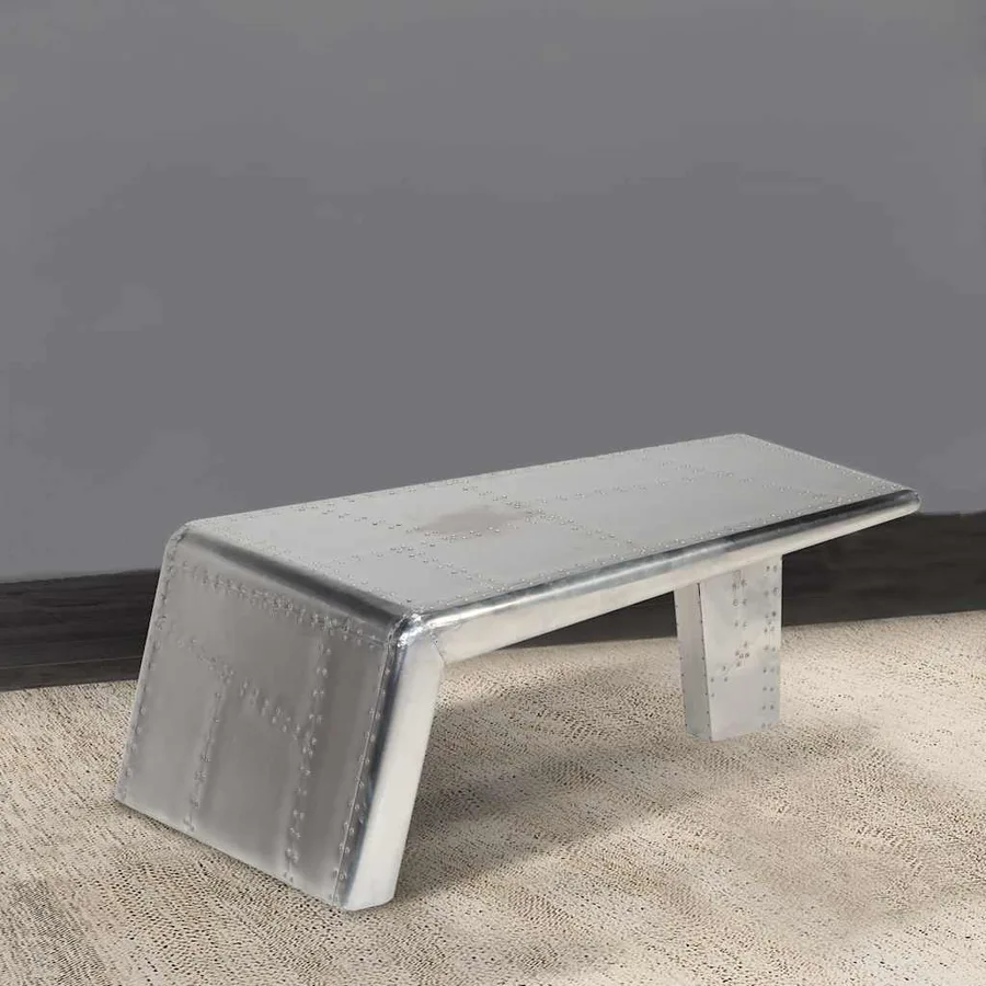 Table basse Aviator Style d'avion vintage Aluminium - 4