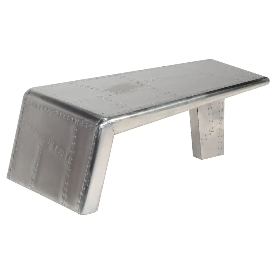Table basse Aviator Style d'avion vintage Aluminium - 5