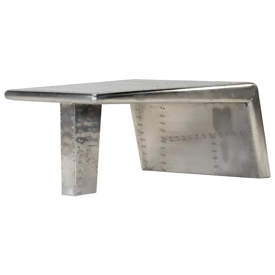 Table basse Aviator Style d'avion vintage Aluminium - 6