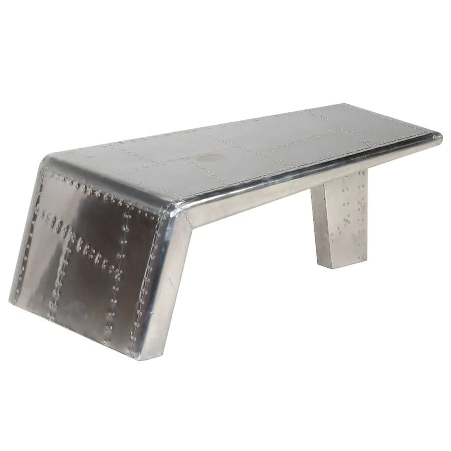 Table basse Aviator Style d'avion vintage Aluminium - 7