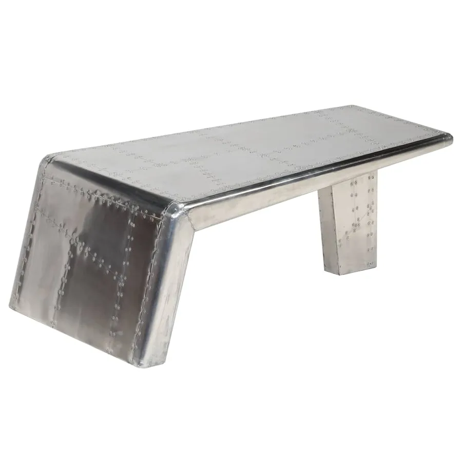 Table basse Aviator Style d'avion vintage Aluminium - 8