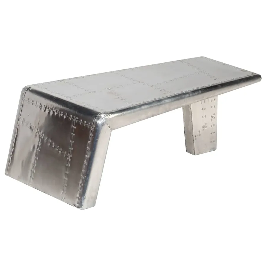 Table basse Aviator Style d'avion vintage Aluminium - 9