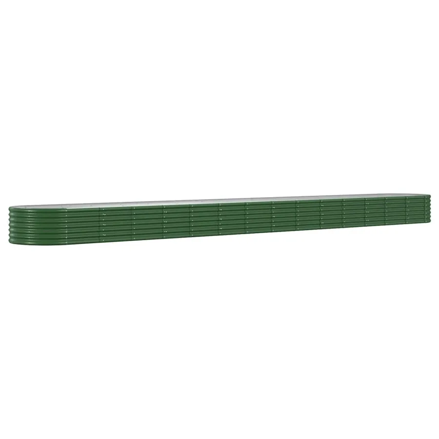 Lit surélevé de jardin Acier galvanisé 620x80x36 cm Vert - 2