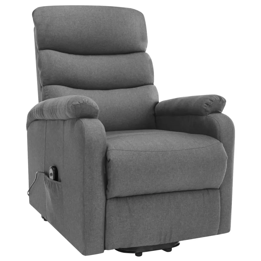 Fauteuil de massage inclinable Gris clair Tissu - 2