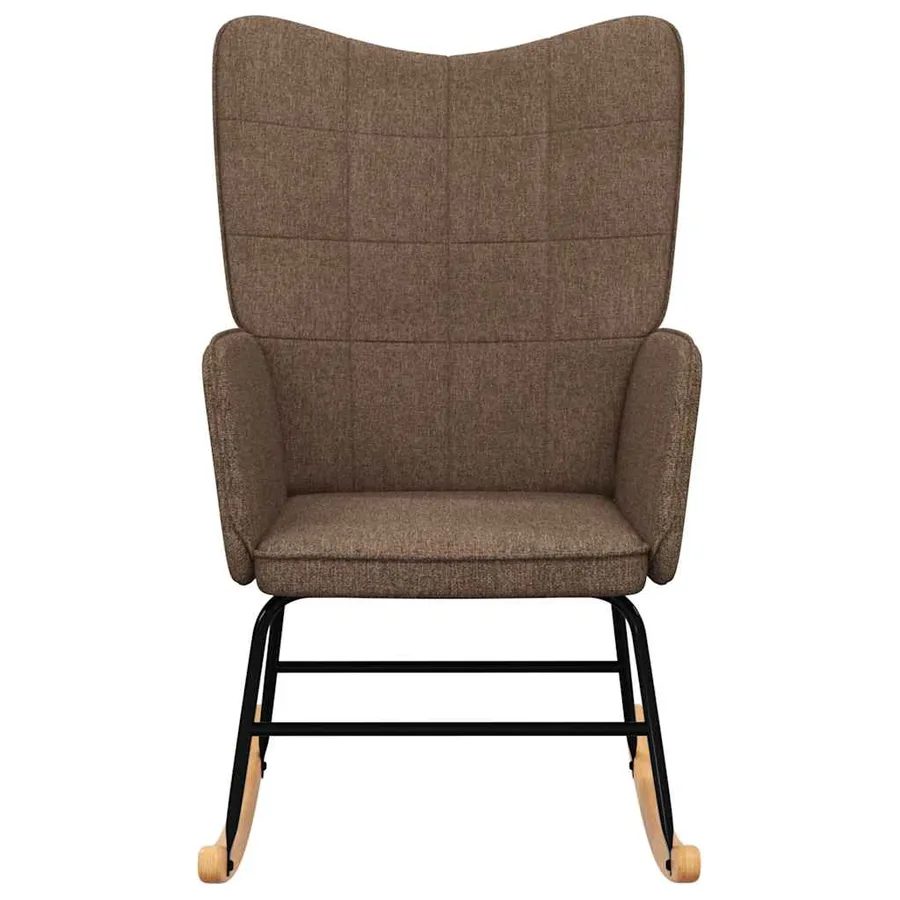 Chaise à bascule Marron Tissu - 3