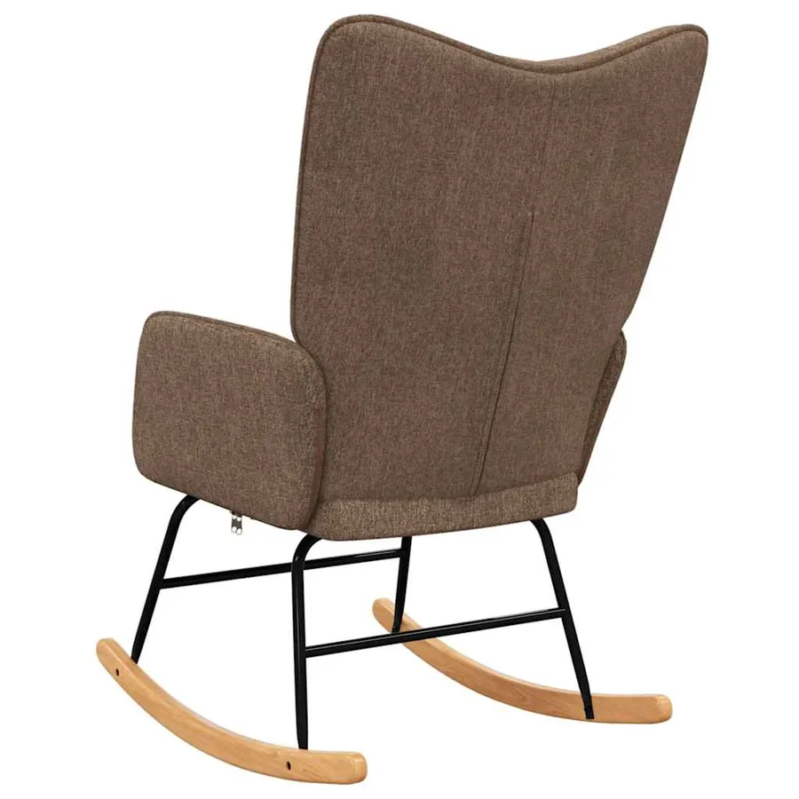 Chaise à bascule Marron Tissu - 5