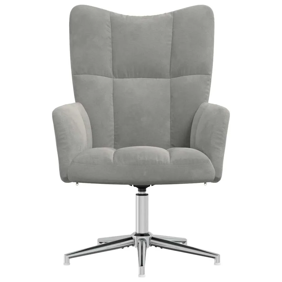 Chaise de relaxation Gris clair Velours - 3