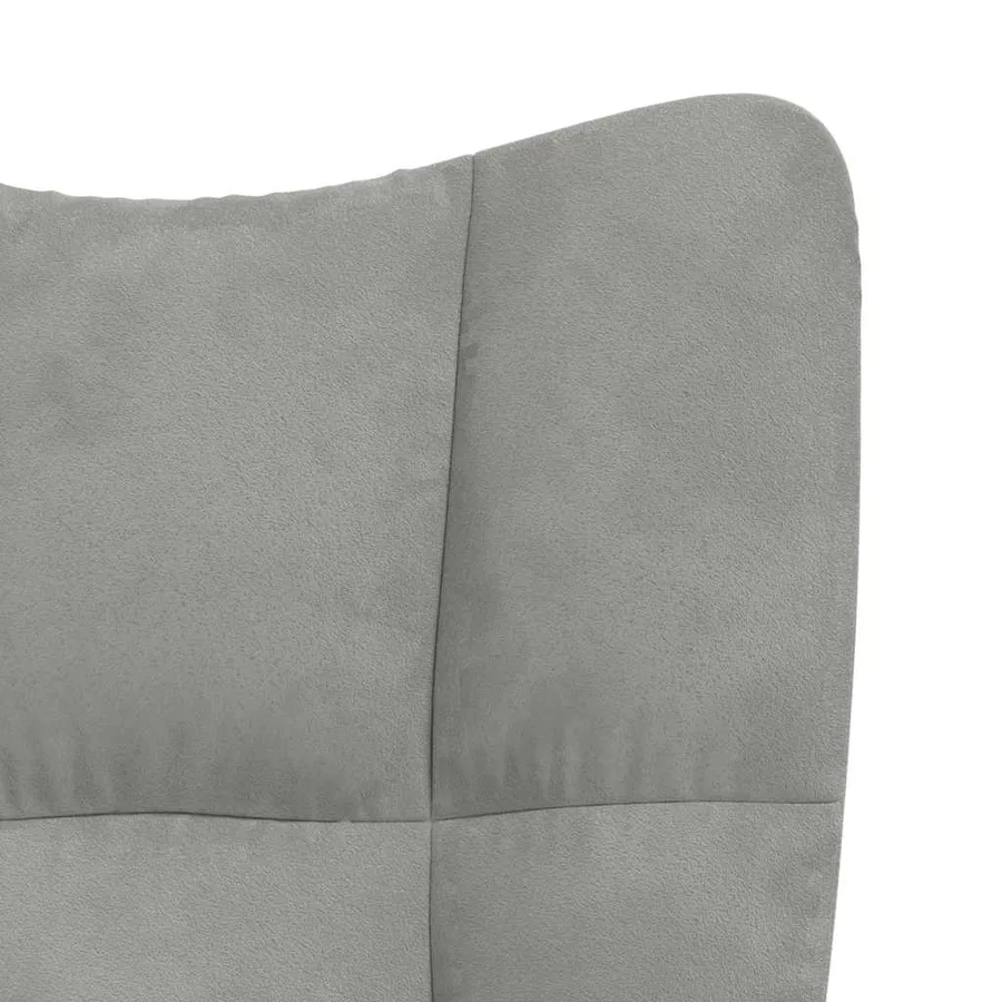 Chaise de relaxation Gris clair Velours - 6