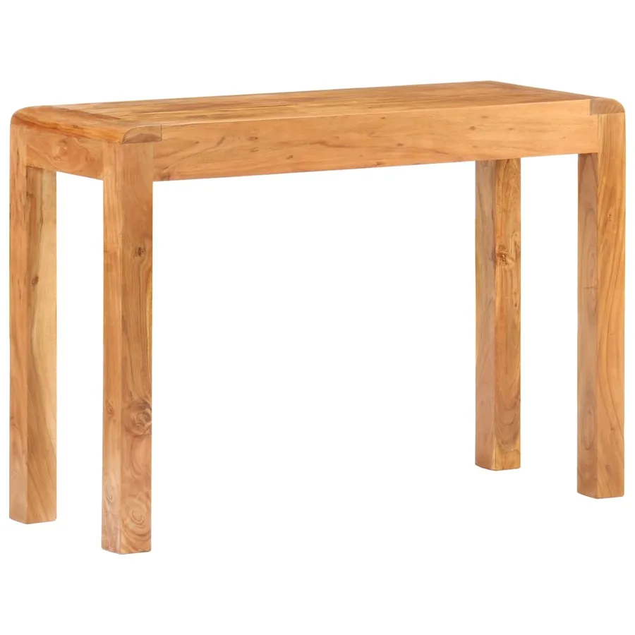 Table console 110x40x76cm Bois d'acacia massif et finition miel - 11
