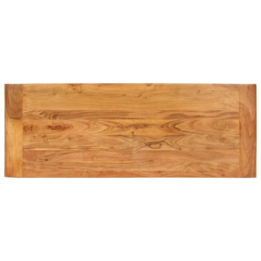Table console 110x40x76cm Bois d'acacia massif et finition miel - 4