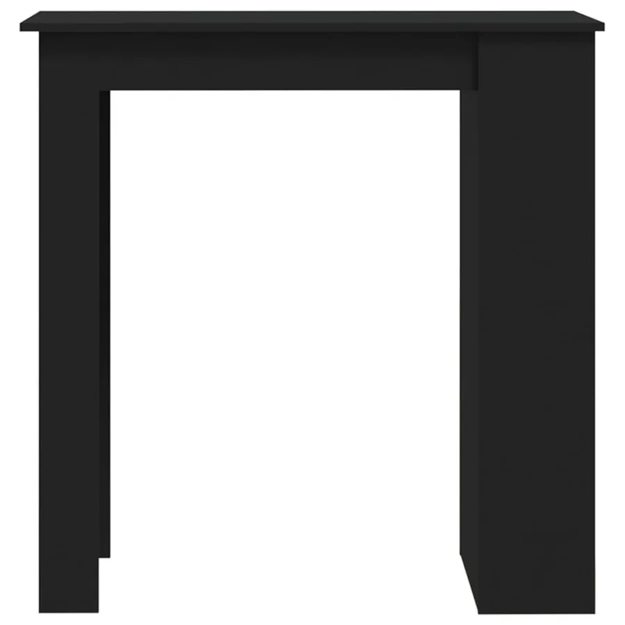 Table de bar et rangement Noir 102x50x103,5cm Bois d'ingénierie - 5
