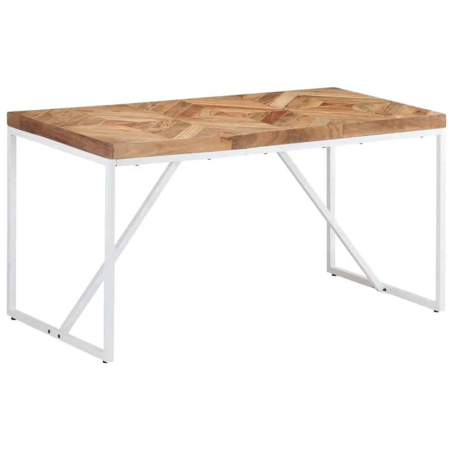 Table à manger 140x70x76 cm Bois massif d'acacia et de manguier