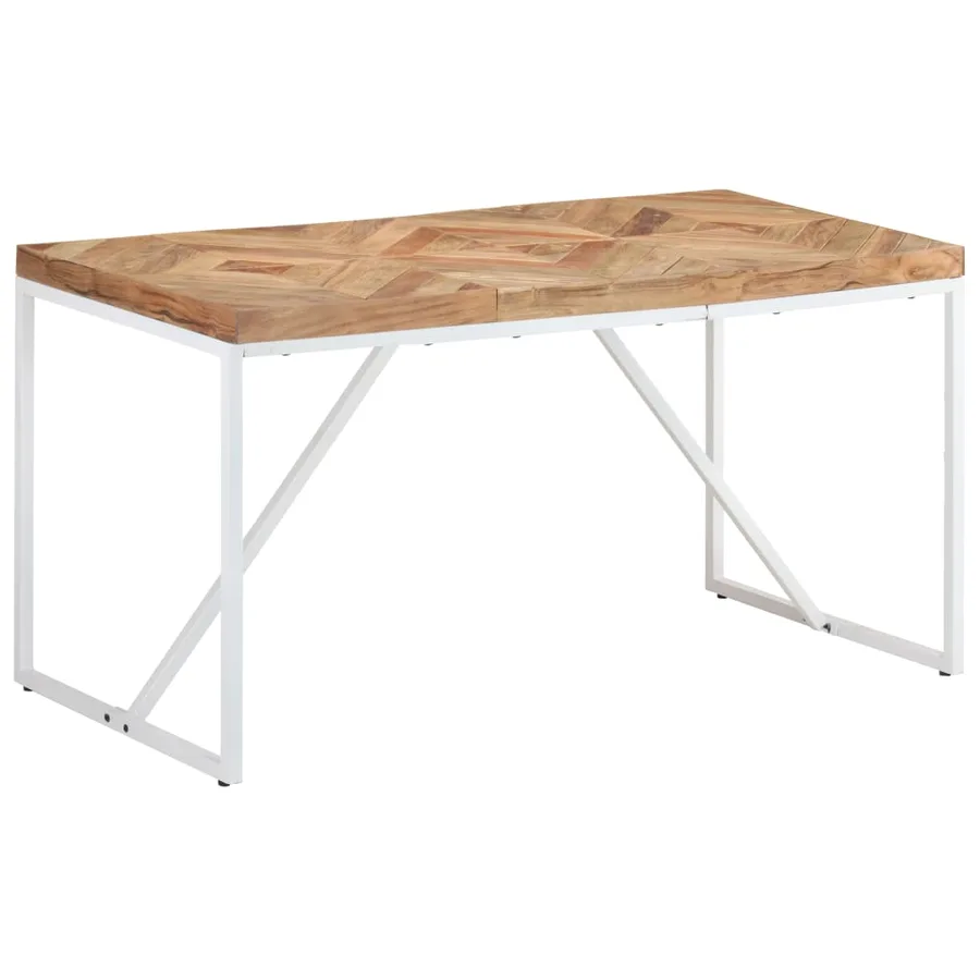 Table à manger 140x70x76 cm Bois massif d'acacia et de manguier - 10
