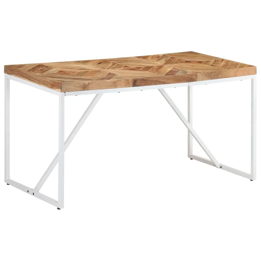 Table à manger 140x70x76 cm Bois massif d'acacia et de manguier - 8
