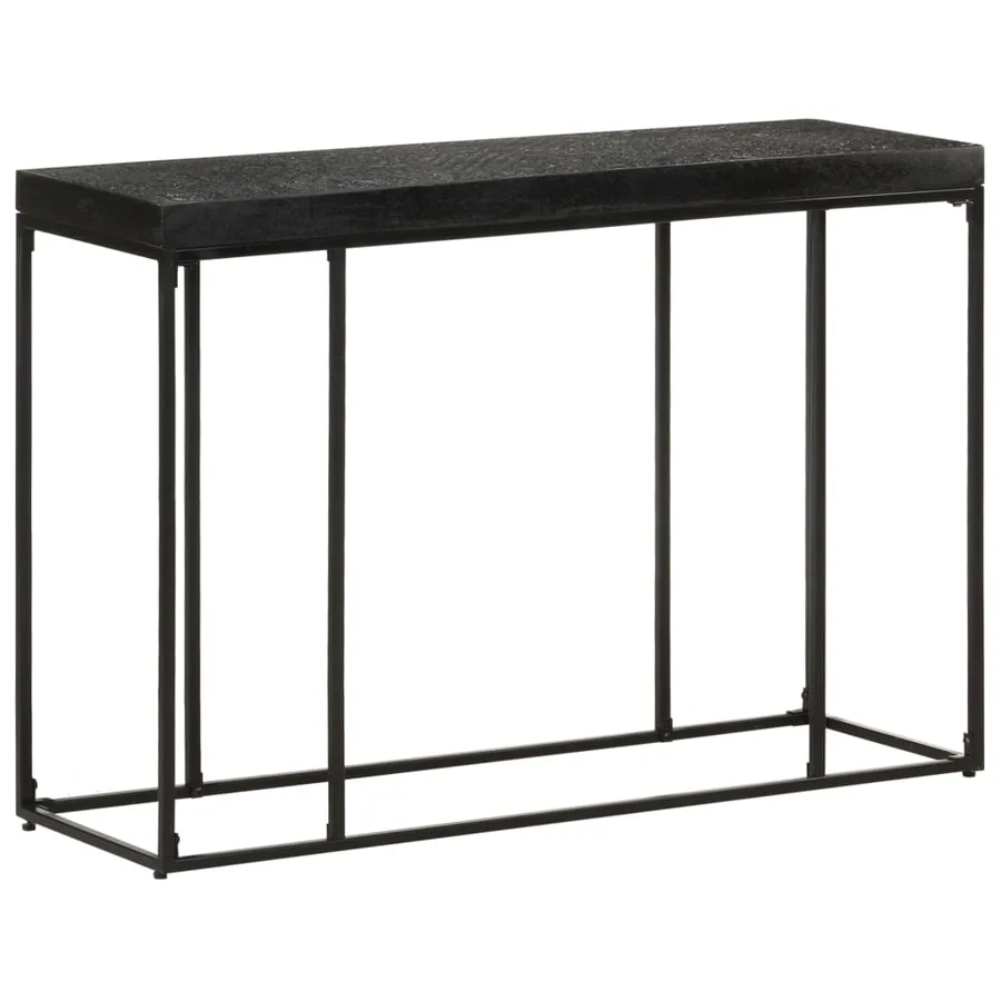 Table console Noir 110x35x76 cm Bois d'acacia et de manguier - 10