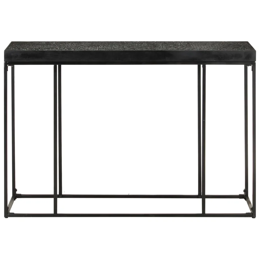 Table console Noir 110x35x76 cm Bois d'acacia et de manguier - 2