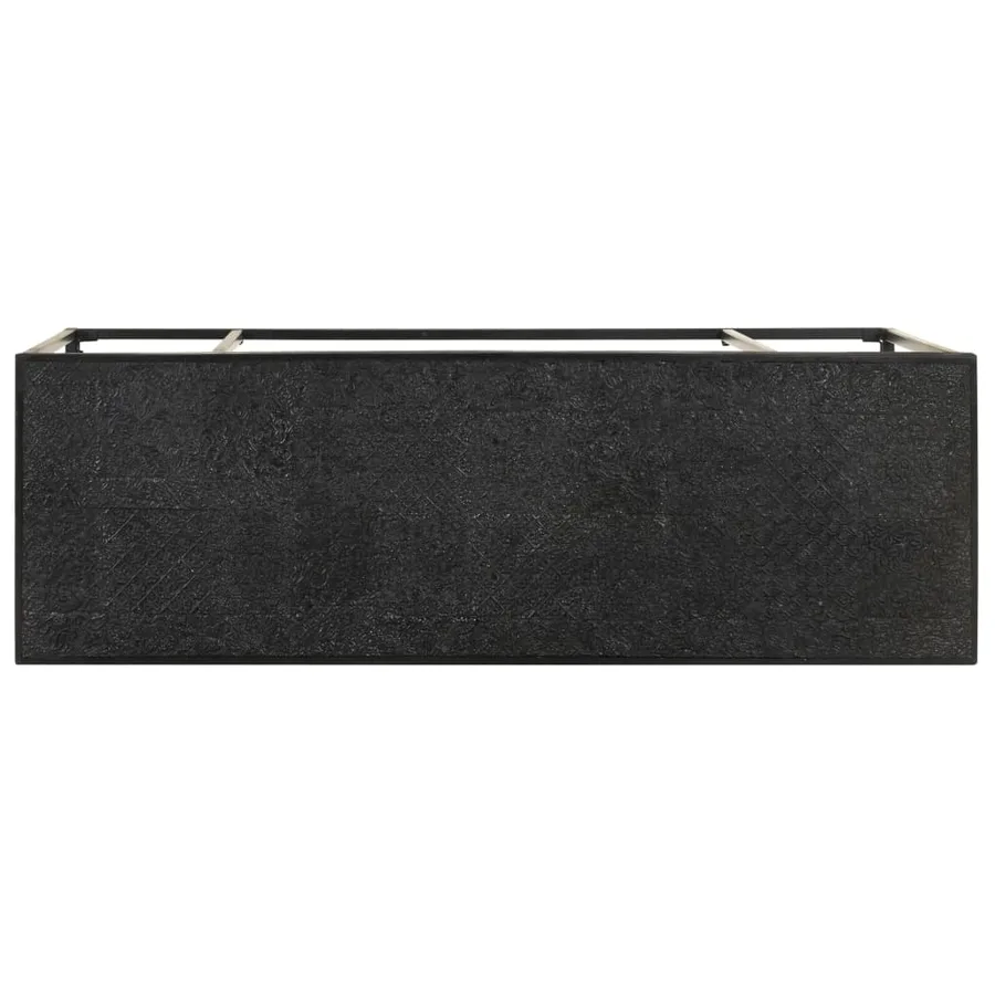 Table console Noir 110x35x76 cm Bois d'acacia et de manguier - 3