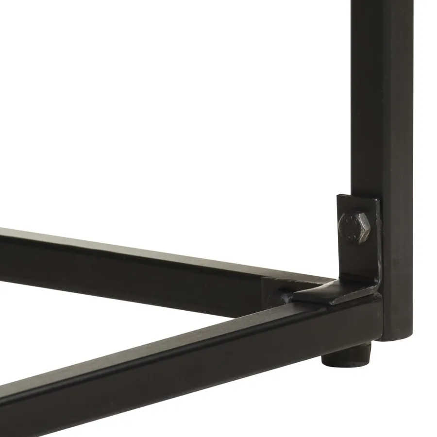 Table console Noir 110x35x76 cm Bois d'acacia et de manguier - 5
