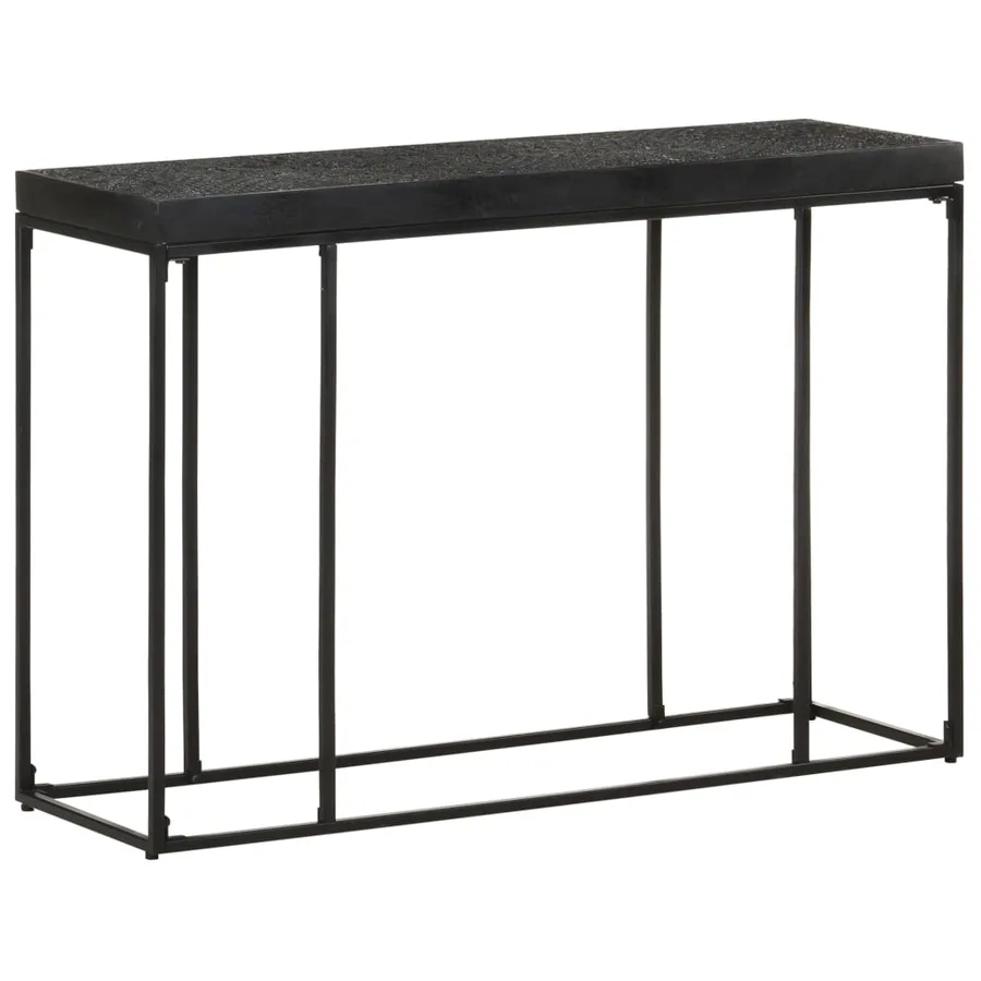 Table console Noir 110x35x76 cm Bois d'acacia et de manguier - 7