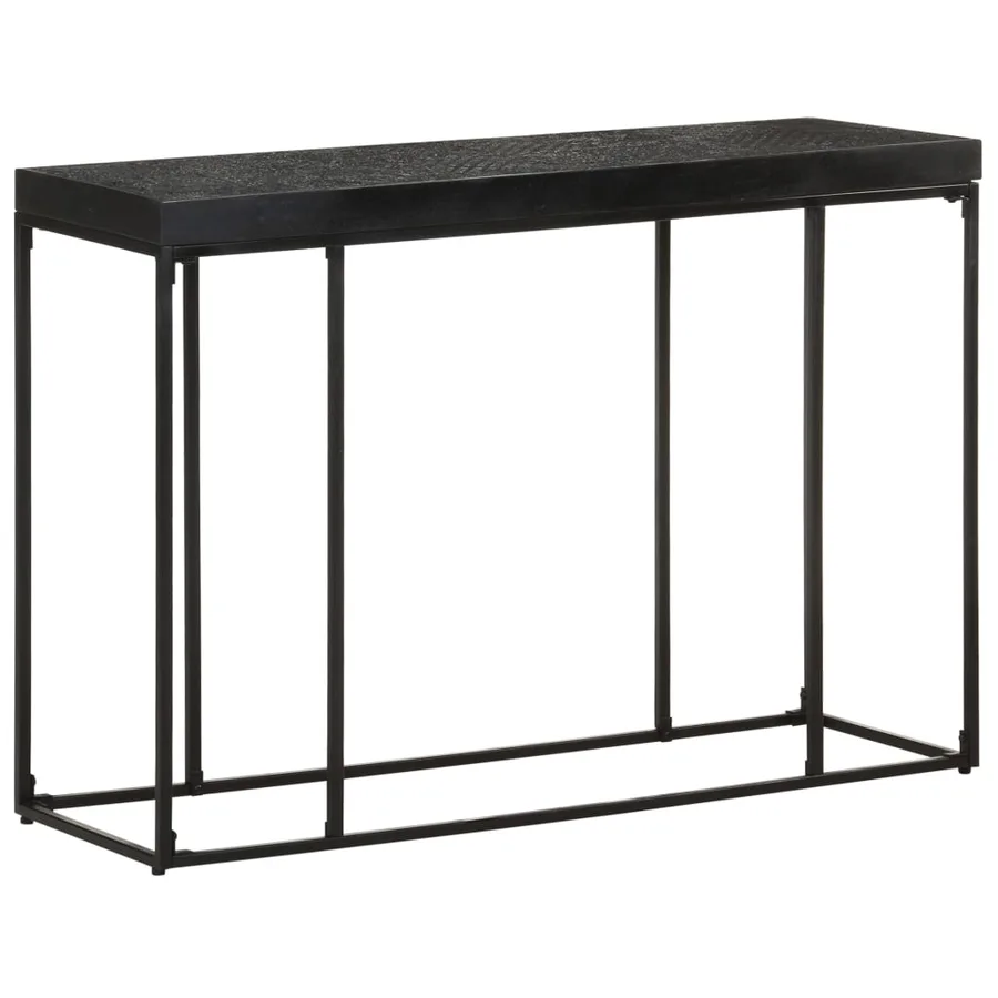 Table console Noir 110x35x76 cm Bois d'acacia et de manguier - 8