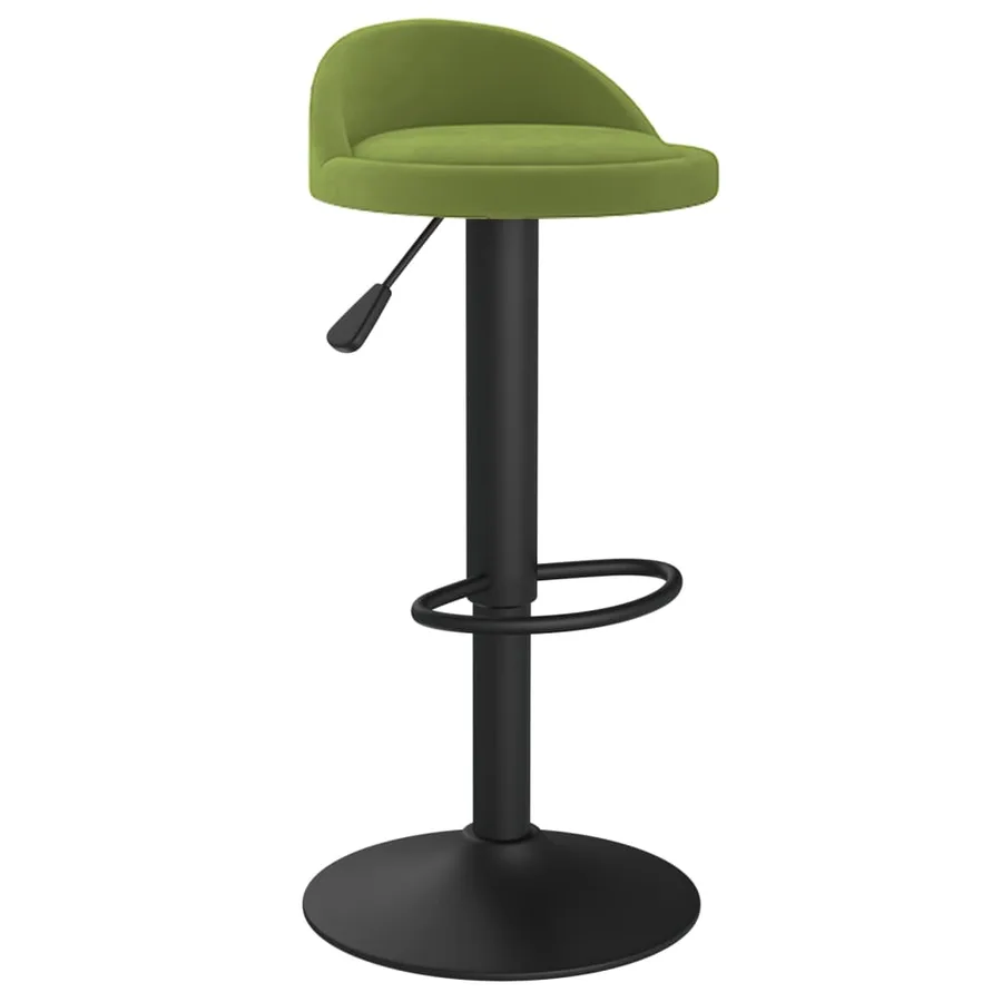 Tabourets de bar lot de 2 vert clair velours - 3
