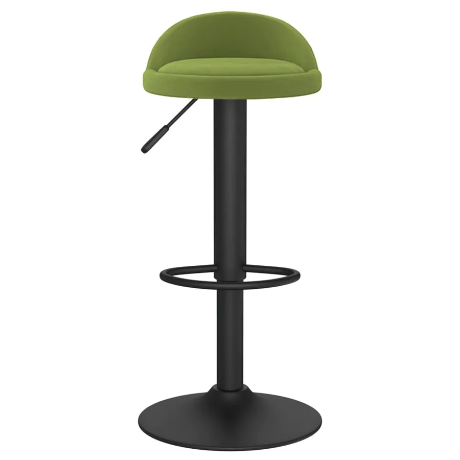 Tabourets de bar lot de 2 vert clair velours - 4