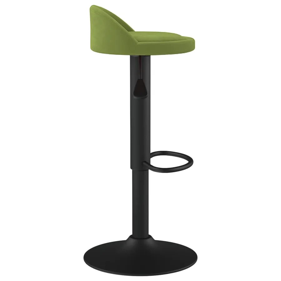 Tabourets de bar lot de 2 vert clair velours - 5