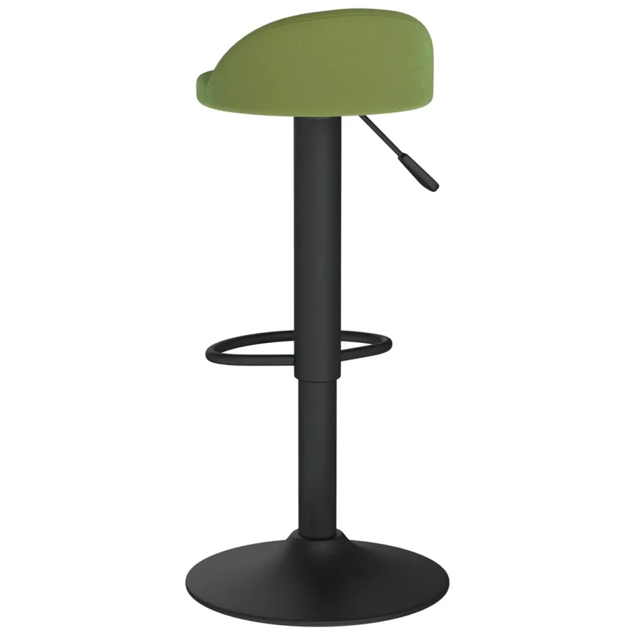 Tabourets de bar lot de 2 vert clair velours - 6