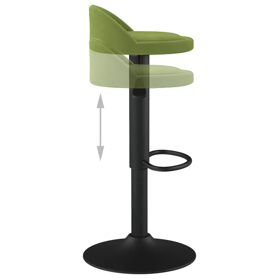 Tabourets de bar lot de 2 vert clair velours - 7
