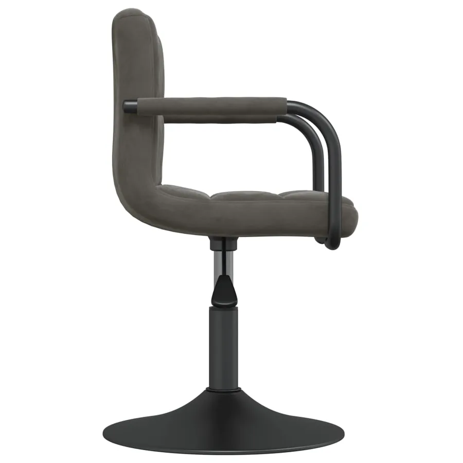 Chaises pivotantes à manger lot de 2 gris foncé velours - 5