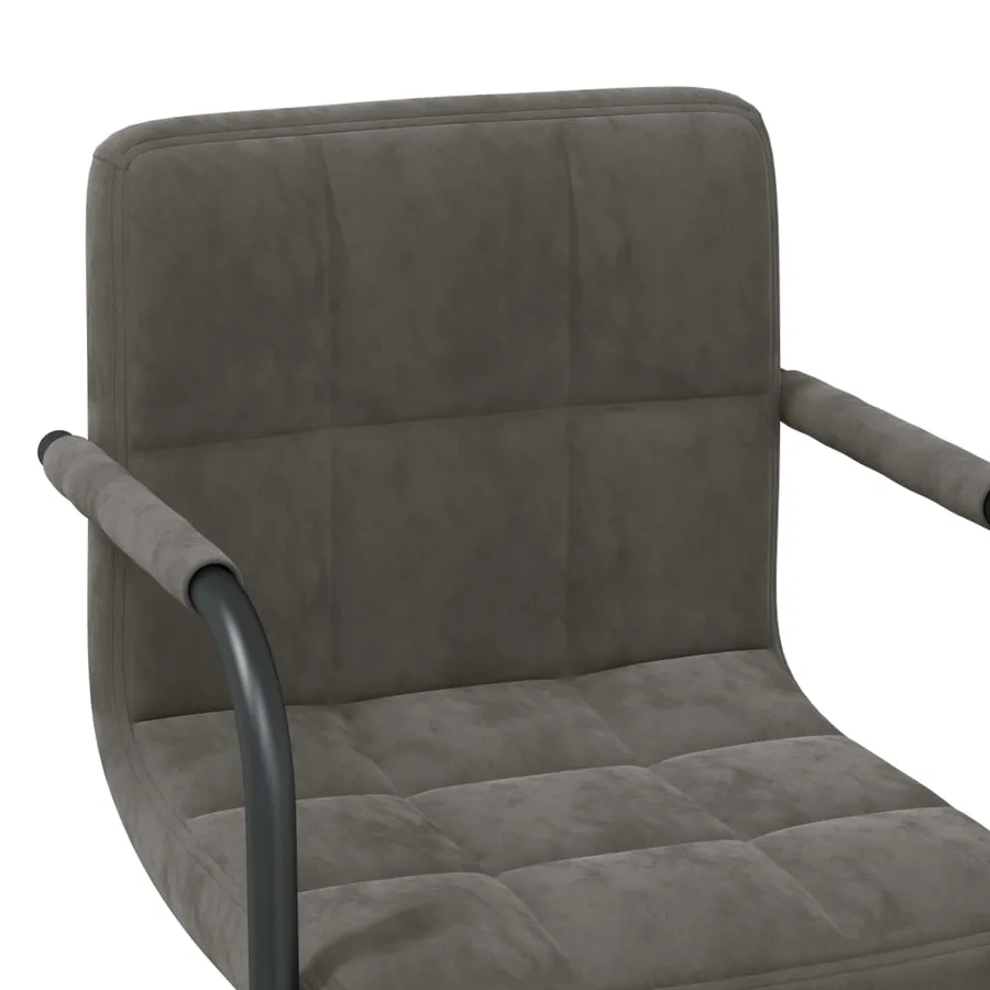 Chaises pivotantes à manger lot de 2 gris foncé velours - 8
