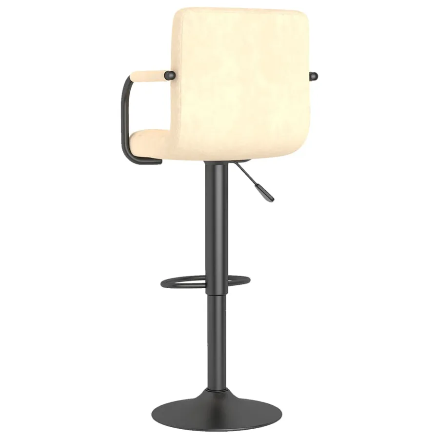 Tabourets de bar lot de 2 crème velours - 6