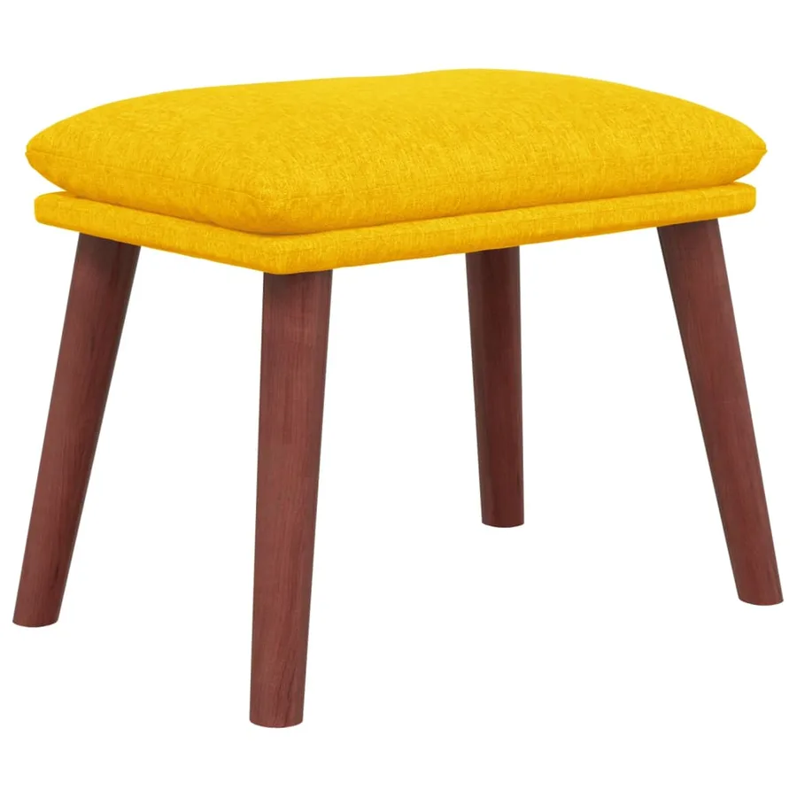 Repose-pied Jaune moutarde 45x29,5x35 cm Tissu - 2