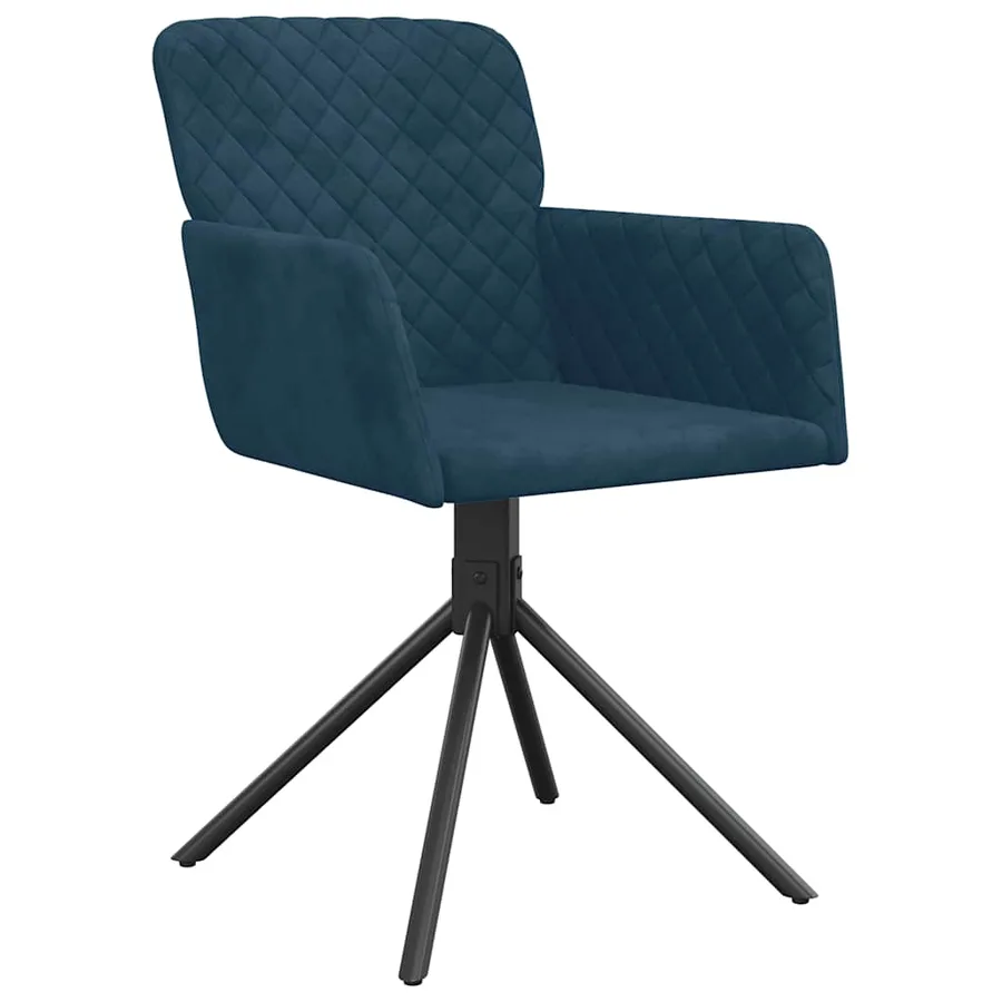 Chaises pivotantes à manger lot de 2 Bleu Velours - 3
