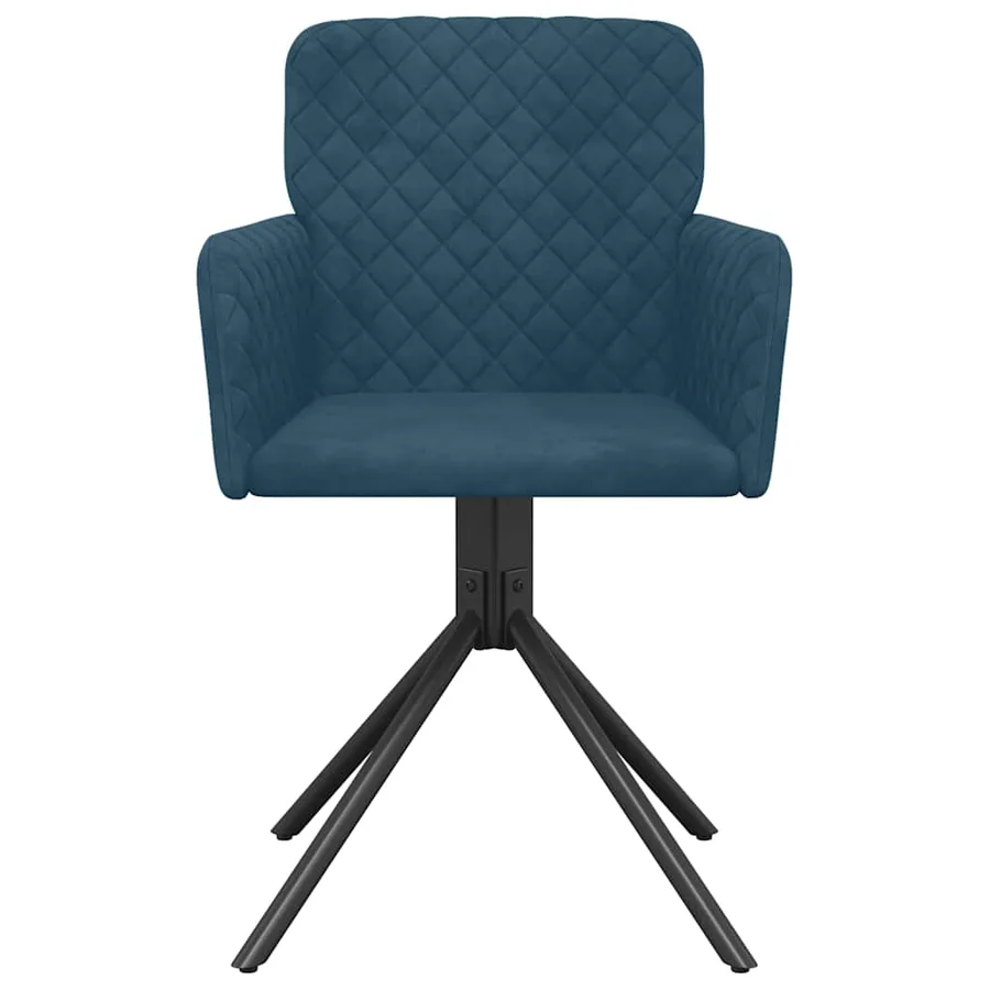 Chaises pivotantes à manger lot de 2 Bleu Velours - 4