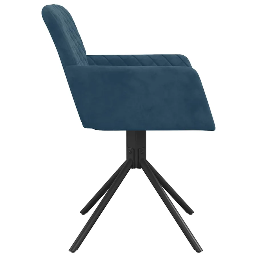 Chaises pivotantes à manger lot de 2 Bleu Velours - 5