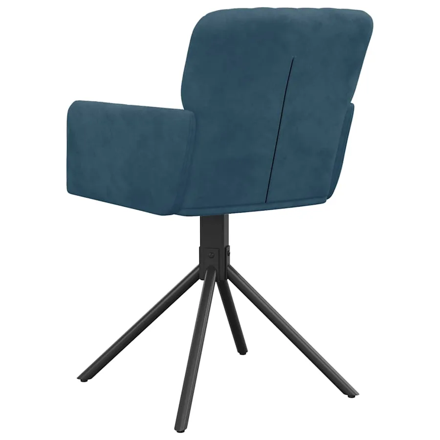 Chaises pivotantes à manger lot de 2 Bleu Velours - 6