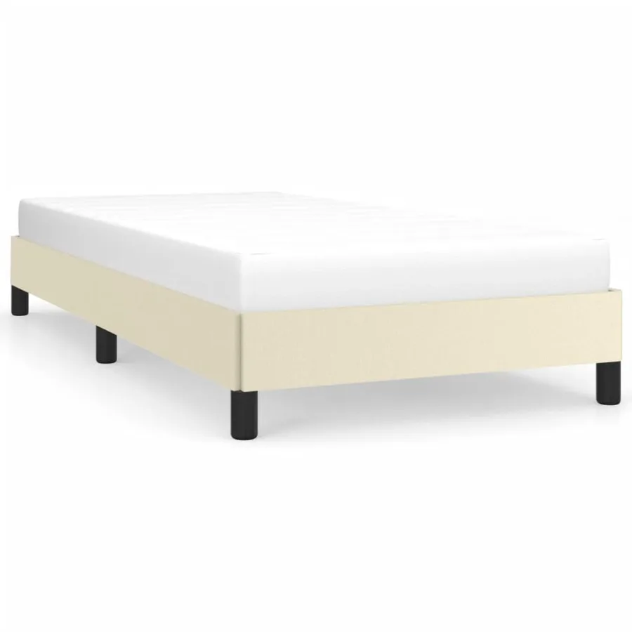 Cadre de lit sans matelas crème 90x190 cm similicuir - 2