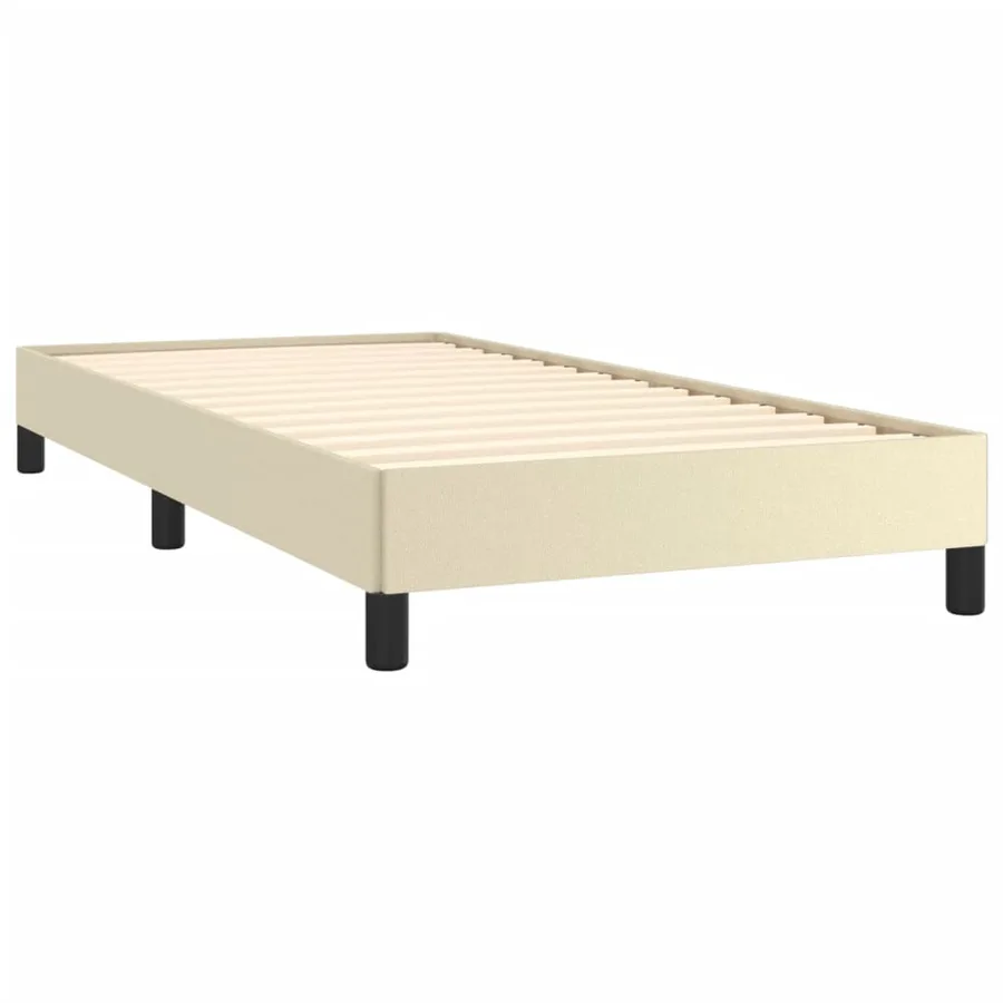 Cadre de lit sans matelas crème 90x190 cm similicuir - 4