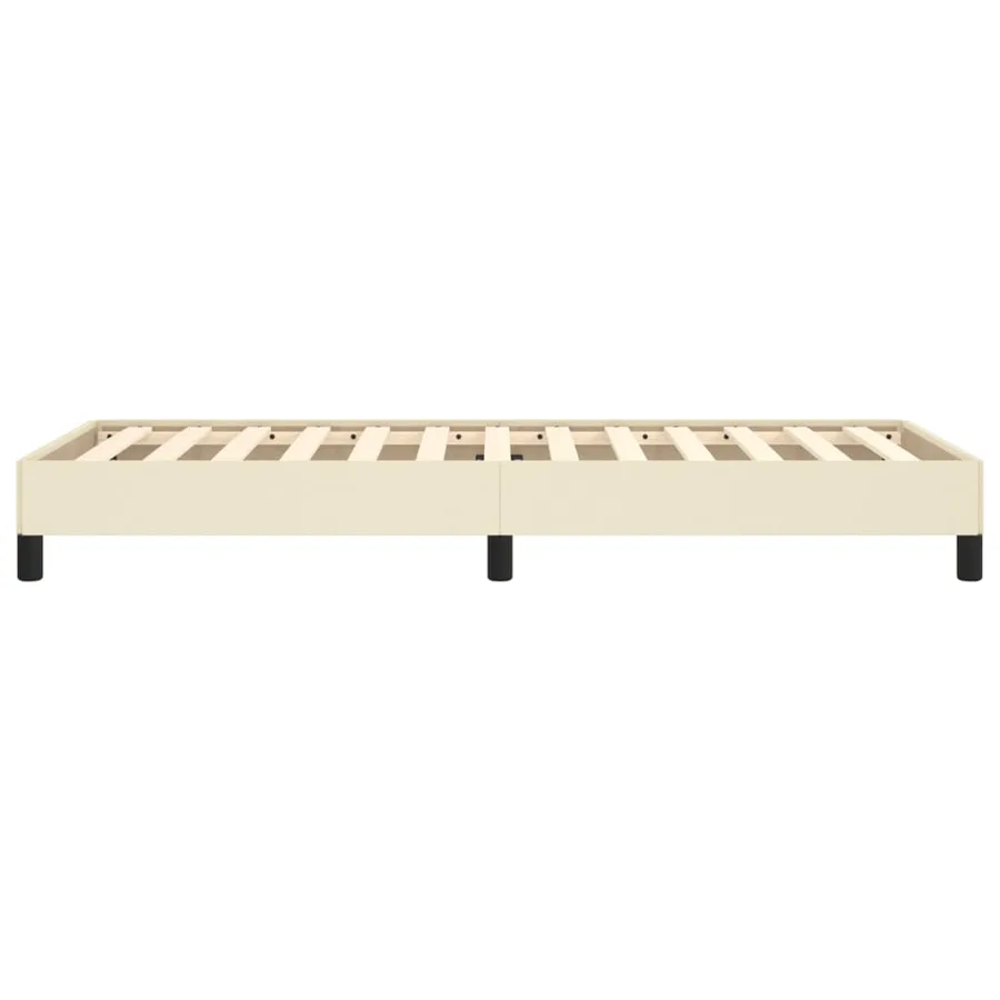 Cadre de lit sans matelas crème 90x190 cm similicuir - 6